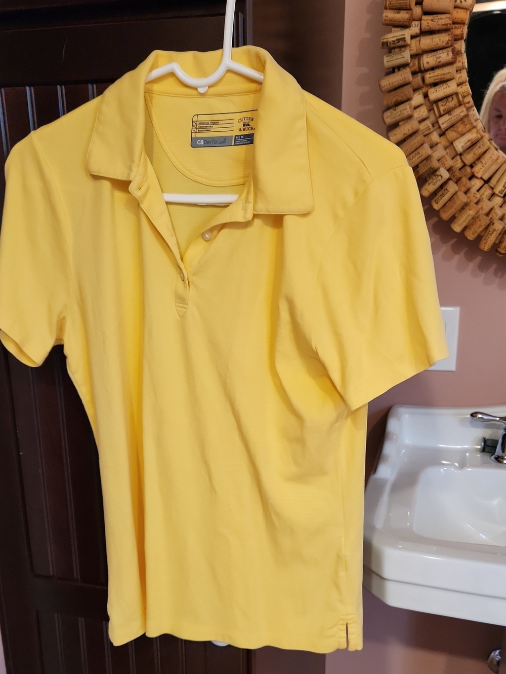 Cutter & Buck Yellow Short-Sleeve Polo Tee